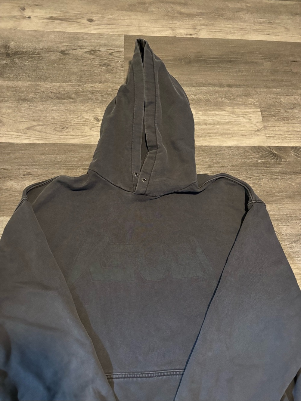 Ksubi Washed Charcoal Hooded Sweatshirt